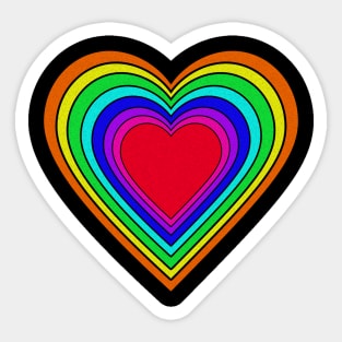 Rainbow Heart Diversity Pride Sticker